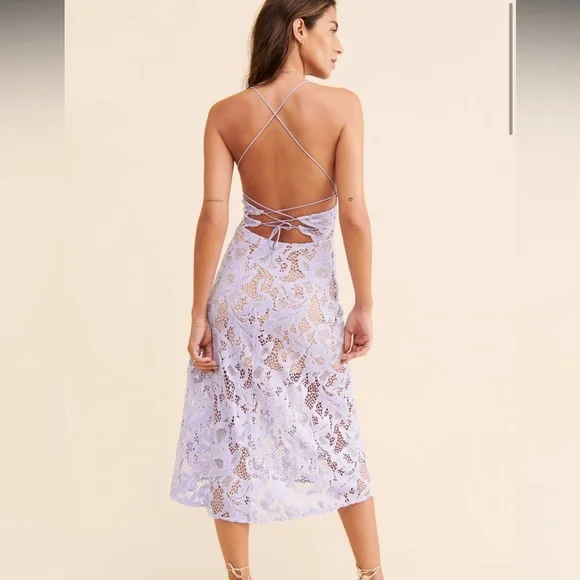 New | For Love and Lemons Rosemary Midi Dress Small - Picture 2 of 6
